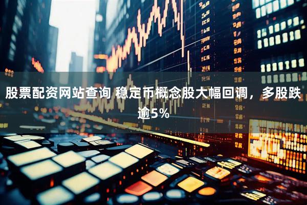 股票配资网站查询 稳定币概念股大幅回调，多股跌逾5%